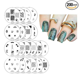 KONAD STAMPING NAIL ART  Nail Art Stamping Polish 12ml. 11 NAGELAKJES EN 1 TOPCOAT. GEMAAKT IN KOREA. GEMAAKT IN KOREACADEAUPAKKET KONAD NAGELAK MET 7-delige Nail Art Stempelset, 7 MODERNE KLEUREN NAGELAK Manicure Pedicure - Eerste Generatie
