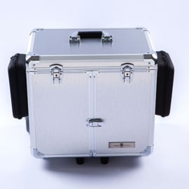 Luxe Mobile Pedicure Koffer met Grote Wielen Grijs/Zilver /st