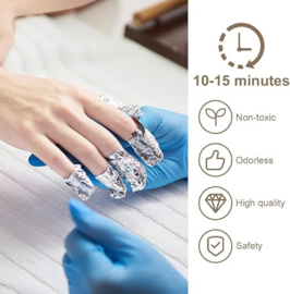 Nagellak Remover Wraps 100 stuks aluminiumfolie voor het eenvoudig verwijderen van gel, uv-nagellak of nagellak