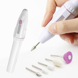 5-in-1 elektrische nagelvijlset voor manicure, pedicure, polijsten, polijsten, nagelboor voor persoonlijke verzorging van vinger- en teennagels