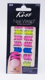 KISS NAIL WRAP 18 FASHION STRIPS