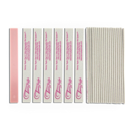 Tammy Taylor Clean Finish 25-delige set duurzame polijstvijlen om ruwe en hobbelige nagels vorm te geven en glad te vijlen voor een optimale vorm, grootte en comfort.
