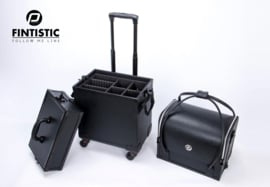 Fintistic zwarte visagiekoffer Follow Me Line – hoog luxe model