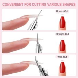 Professional Fake Nail Cutter Nail Cipper Tips Cutter U Type Acrylic Fake Nail Edge Trimmer Stainless Steel Nail Manicure Tools