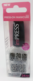 24 stuks press-on nagels, middelgroot, vierkant, lichtpaars, om op te plakken, paarse bloemen, acryl, glanzend, voor vrouwen en meisjes