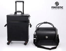 Fintistic zwarte visagiekoffer Follow Me Line – hoog luxe model