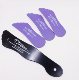 Tammy Taylor Large Purple Terminator Peel 'n' Stick voetvijlenset bestaat uit in totaal 4 onderdelen