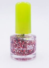 2B COLOURS MAKE THE DIFFERENCE - VAO80 GLITTER RED SILVER  Nagellak 60 Seconds -5.5ML