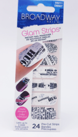 BROADWAY NAILS GLAM STRIPS 24 PRE-CUT STRIPS