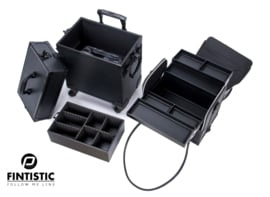 Fintistic zwarte visagiekoffer Follow Me Line – hoog luxe model