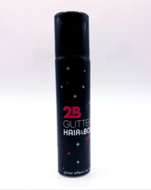 2B Glittering Hair & Body Spray – Zilverkleurig – 75 ml | Party Glow