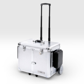 Luxe Mobile Pedicure Koffer met Grote Wielen Grijs/Zilver /st