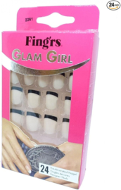 Fing'rs Glam Girl Designer Nails Art finger nails tips 24 pieces