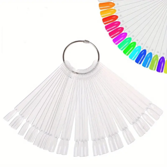 Nagel Display Color Pops 50 Stuks – Transparant met Ring