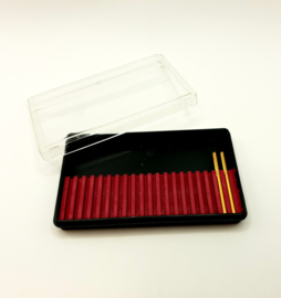 Nail Drill Bit Storage Box - Boîte de rangement 20 trous DustpShoof avec housse de protection pour ongles électrique, portable et hygienique.