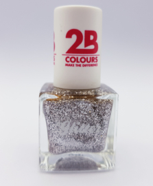 2B Colours Glitter Silver 9,5 ml effect nagellak