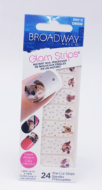 BROADWAY NAILS GLAM STRIPS 24 PRE-CUT STRIPS