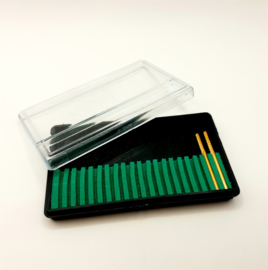Nail Drill Bit Storage Box - Boîte de rangement 20 trous DustpShoof avec housse de protection pour ongles électrique, portable et hygienique.