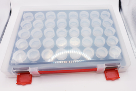 Opbergdoos van plastic kralen met 40 potjes – Kleine, verwijderbare vakjes met deksels – Voor diamantverfkralen, sieraden, nagelkunst en glitter.