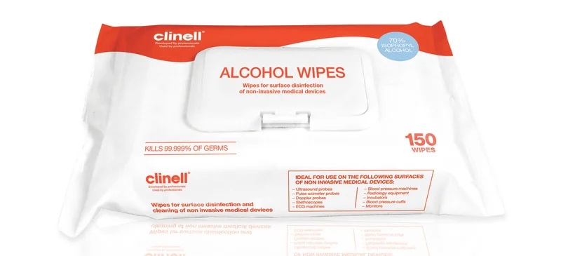 Clinell Alcohol Wipes 150st – Hand- & Oppervlaktedesinfectie