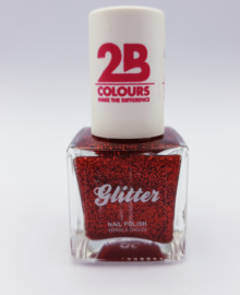 2B Colours Glitter Red 9,5 ml effect nagellak