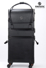 Fintistic zwarte visagiekoffer Follow Me Line – hoog luxe model