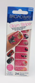 BROADWAY NAILS GLAM STRIPS 24 PRE-CUT STRIPS