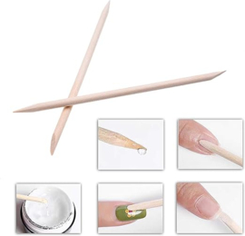 ALLURE NAIL PRODUCT 100 pieces double-sided wooden nail sticks cuticle pusher remover cleaner manicure pedicure DIY home nail studio for beginners and PRO