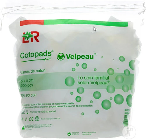 Cotopads – 100% Katoenen Pads – 500 stuks – 5x5 cm