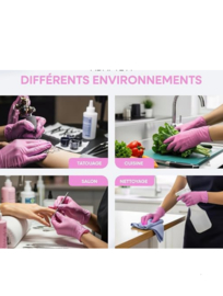 Nitril handschoenen Roze M – poedervrij, medisch, 100