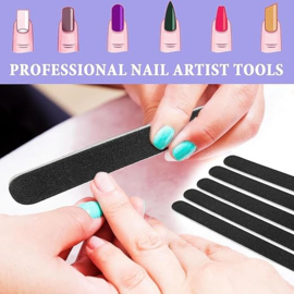 CND CREATIVE PRO  HOT SHOT FILE (8 PK) -100/180 dubbelzijdige nagelvijlen korrel 100/180 amaril voor nagels, professionele nagelvijlen voor natuurlijke en acrylnagels, voor verzorging en styling, zwart