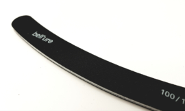 Bell*ure Nail Files 100/180  professionele nagelvijl Nagelvijl, professionele nagelvijl, gebogen vingernagelvijl, dubbelzijdige vijl met korrelgrootte 100/180, manicuregereedschap voor thuis- en salongebruik (zwart).