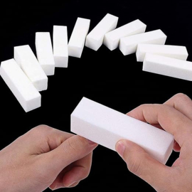 G*LAC Nail file Double face - 100/180 10 stuks nail polishing blocks, nail polishing machines, nail pads, square sponges, nail files, for nail salon, nail art at home