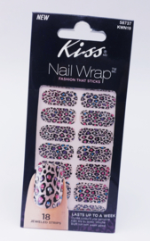 KISS NAIL WRAP 18 JEWELED STRIPS
