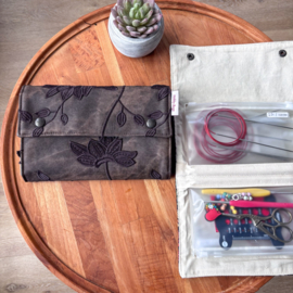 Bag (etui) voor vaste rondbreinaalden  /  Dusk Bloom