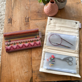 Bag (etui) voor vaste rondbreinaalden  / Indian Vibes