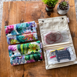Bag (etui) voor vaste rondbreinaalden  /  Cactus