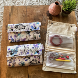 Bag (etui) voor vaste rondbreinaalden  / Purple & Lilac