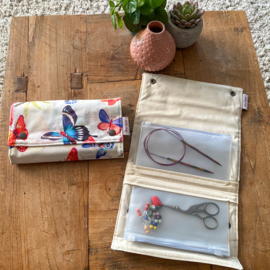 Bag (etui) voor vaste rondbreinaalden  / Vlinders