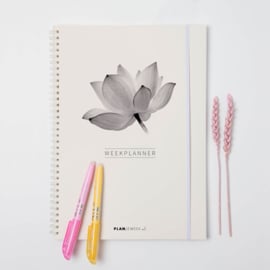 Prikkelarme A4 weekplanner 'Lotus' planboekje / werkboek met ringband