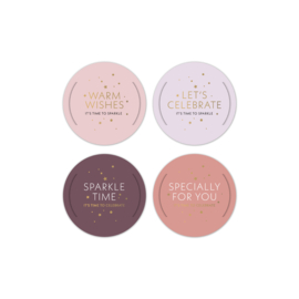 Cadeaulabel | Christmas wishes - 4 stuks