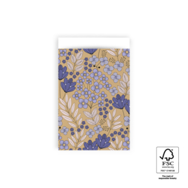 Cadeauzakjes | Flowerfield | Goudfolie - 5 stuks