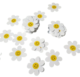 Cadeaulabel | Smiley madelief - 5 stuks
