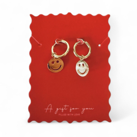 JillzBeads | Oorbellen RVS | Smiley