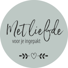 XL sticker | Met liefde voor je ingepakt - 10 stuks