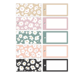 Cadeaulabel | Flowers mix - 10 stuks