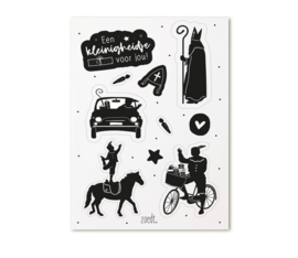 Stickervellen | Sinterklaas | Zwart / wit
