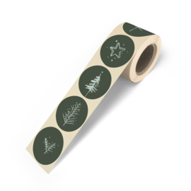 Kerstmis | Assorti | Groen metallic - 12 stuks