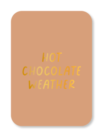 Mini kaart | Hot chocolate weather | Goudfolie