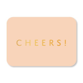 Mini kaart | Cheers! | Goudfolie